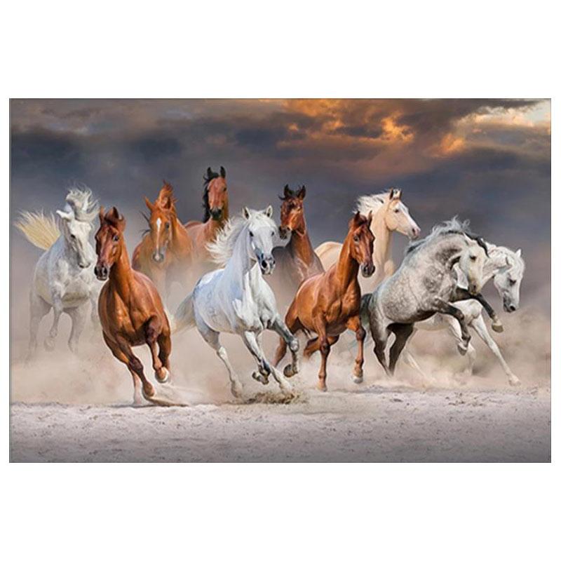 Полная круглая алмазная живопись животное искусство бегущая лошадь 5D Алмазная вышивка мозаика вышивка крестом домашний декор подарок на день Святого Валентина