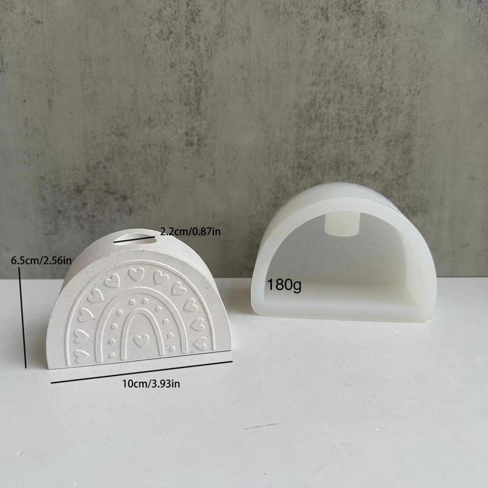 Candlestick Molds Candlestick Stand Rainbow Bridge Shaped for Decoration Crafts Aesthetic Home Clay Craft