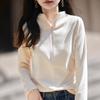Soft & Cozy Women's Half-Zip Stand-Up Collar Sweatshirt - Warm, Long Sleeve, Loose Fit for Autumn/Winter