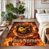 Crystal Velvet Rug Custom Name Text, Soft Non Slip Floor Mat Home DecorWolverhampton Wanderers Football