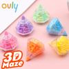 3Pcs 3D Maze Diamond Puzzle Transparent Magic Cube Speed Matching Cube Rolling Ball Game Relieve Stress Toys Children's Educational