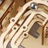 1 Set Marble Run Kit 3D Wooden Spiral Plank Road Puzzles Electric Catapult Track Device Mechanical Model Assembly Gift For Kids