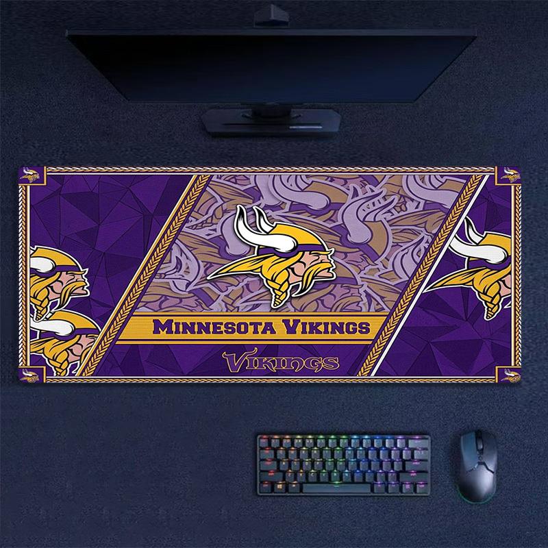 Minnesota Vikings Color Mouse Pad Large Gaming Table Cushion Non-slip Laptop Tablet Big Mousepad XXL Mat Mini PC Playmat With Lock edge