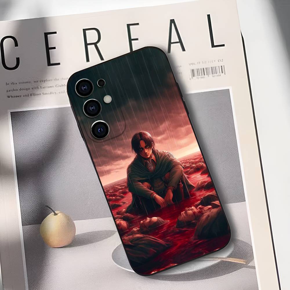 Чехол для телефона E-Eren Yeager A-Attack On T-Titans для Samsung S25,S24,S21,S22,S23,S30,Ultra,S20,Plus,Fe,Lite, Мягкий черный чехол