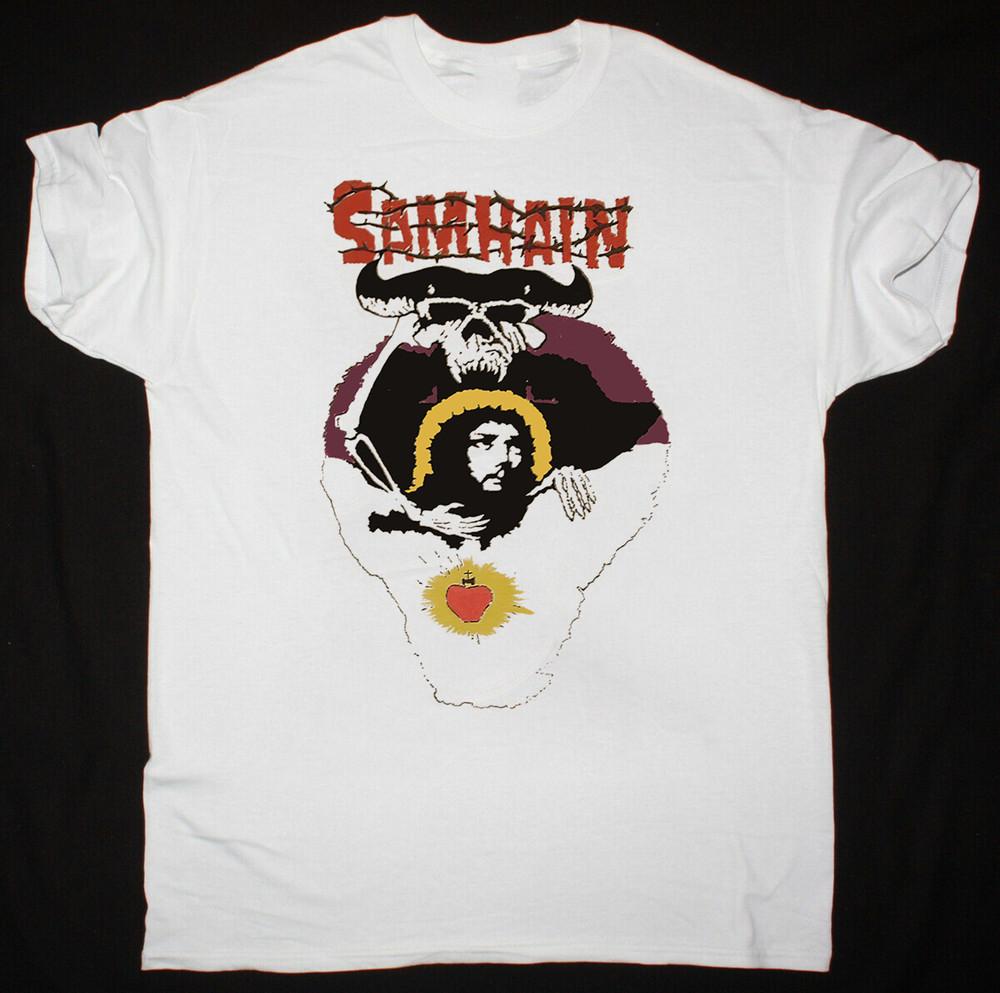 Samhain White T Shirt Band Cotton Size S M L 234XL AD45 Unisex T-Shirt