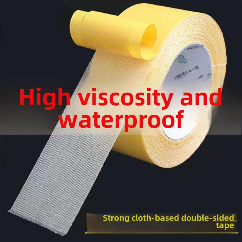 Прочная двусторонняя клейкая лента на тканевой основе для склеивания ковров, полов, кожи и стен.