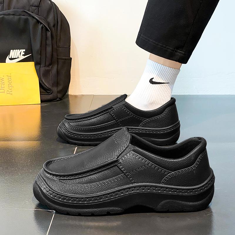 Модная обувь шеф-повара Четыре сезона Новая Противоскользящая Маслостойкая Большой размер Деловой повседневный Мужская рабочая обувь EVA Мода Комфорт Мягкая подошва 47