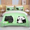 10 размеров Комплект постельного белья CutePanda из 3 предметов, двуспальная кровать размера «king size», комплект постельного белья из микрофибры или полиэстера, комплект постельного белья для спальни