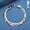 925 Sterling Silver 10mm Side Snake Chain Bracelet Fashionable Wedding Jewelry