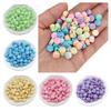 Macaron Color Round Fashion Bracelet Necklace Making DIY Jewelry Accessories Cream Flat Beads 8/10mm System 100Pcs