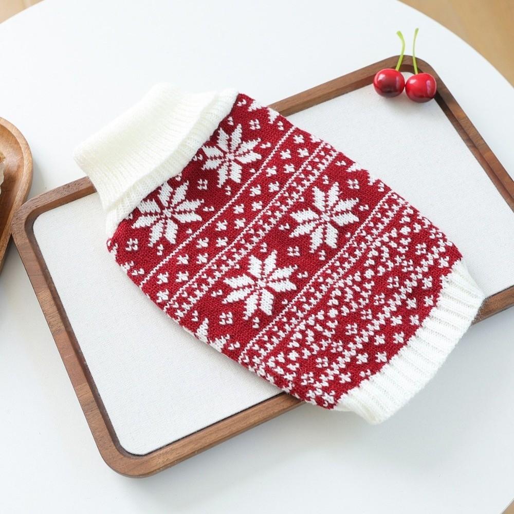Xmas style Pet Sweater keep warm Knit Puppy Pullovers Cute Dog Turtleneck Dog