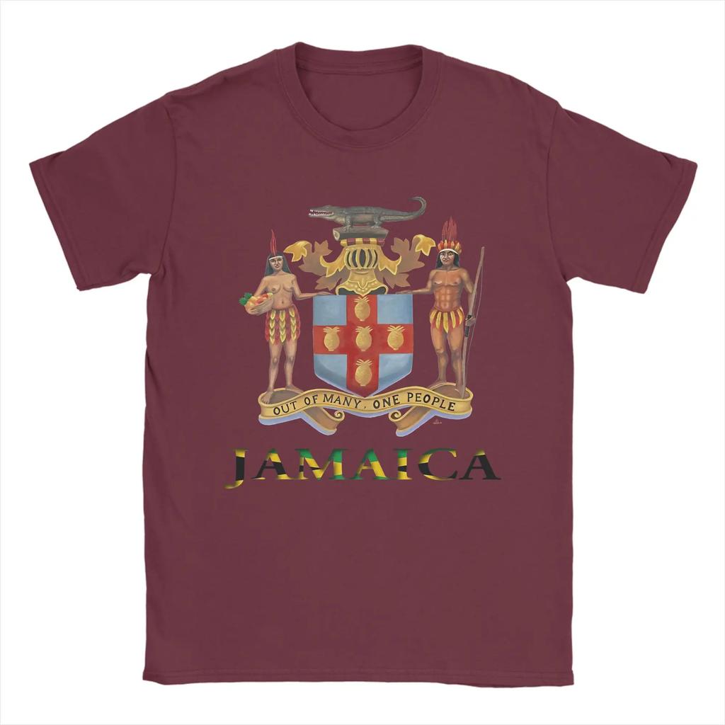 Jamaica Coat Of Arms T Shirt Unisex Vintage T Shirts Summer Comfortable Harajuku Tee Shirt Wholesale Plus Size Tops