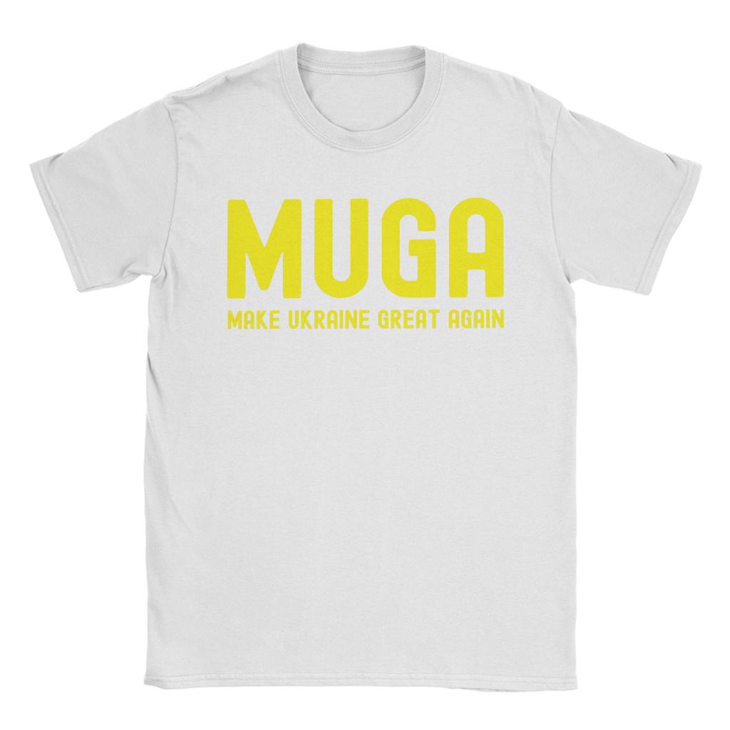 MUGA Make Ukraine Great Again TShirts Men Novelty 100 Cotton Tees Crew Neck Short Sleeve T Shirt Party Tops