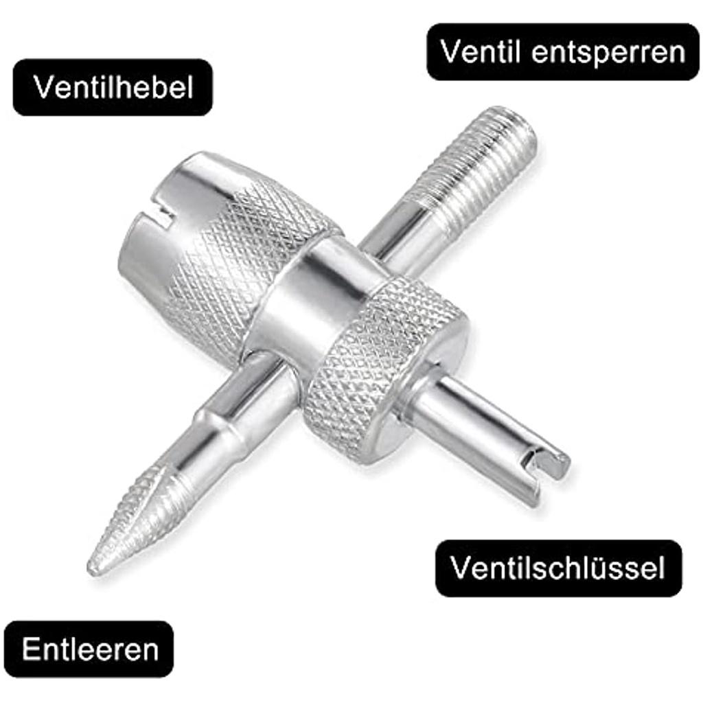 Съемник клапана шины Ремонт клапана с двойной и одинарной головкой Сердечник клапана 1 шт. Инструмент для сердечника 4-ходового клапана 10 шт. Колпачки для шинных клапанов 20 шт. Клапанный сердечник