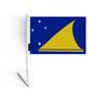 Drapeau Adhésif - Tokelau - 14 X 21 Cm - Polyester Résistant - Léger - Recto/verso