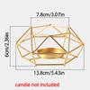 Gold Candle Holder Rhombus Shape Romantic Candle Essential Oil Burner Purifying Air Non-toxic Tealight Holder Yoga Studio