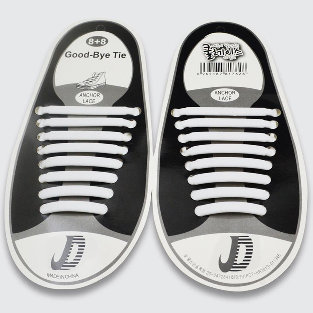 Sport Men 16pcs/set Elastic Multicolor Teen Women Silicone Shoelaces Boys Girls  Supply