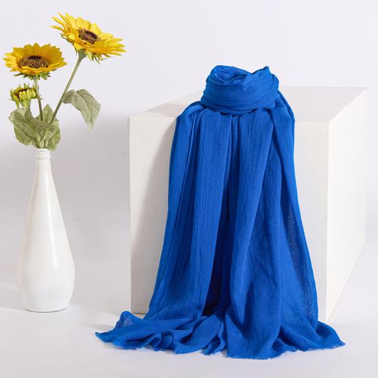 Женский шарф-шаль однотонный мягкий тканевый шарф тонкая дышащая шаль универсальный зимний уличный аксессуар