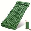 Outdoor Camping Inflatable Mattress Thicken Sleeping Pad with Built-in Pillow & Pump Air Mat for Travel Hiking Climbing