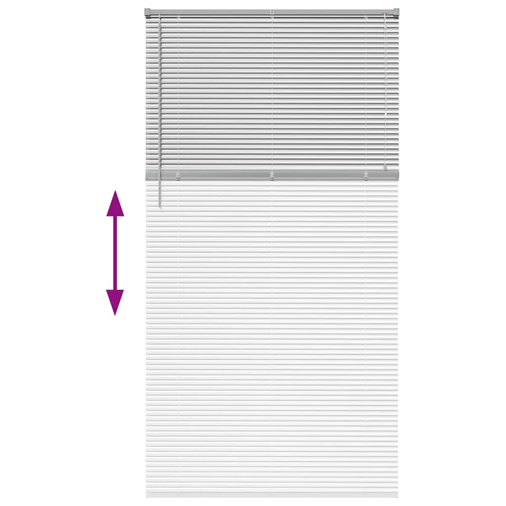 Aluminum Venetian Blinds Silver 220 x 110 cm