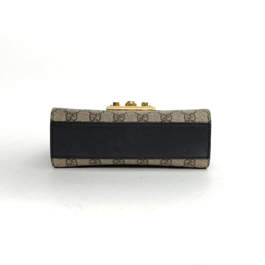 [Pre-Owned] Padlock Moonlight Treasure Box Series Metal Lock Logo Canvas And Leather Crossbody Bag Small - Very Good #1R1M9EU