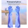 Long Waterproof Rubber Gloves PVC Waterproof Work Gloves Industrial Agriculture Fishing Long Sleeve PVC Resistant Gloves