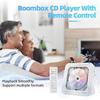 Вертикальный эстетичный CD-плеер, настольный проигрыватель дисков с Bluetooth 5.0, стереодинамиками Hi-Fi, пультом дистанционного управления, FM-радио, USB, AUX, питание Type-C