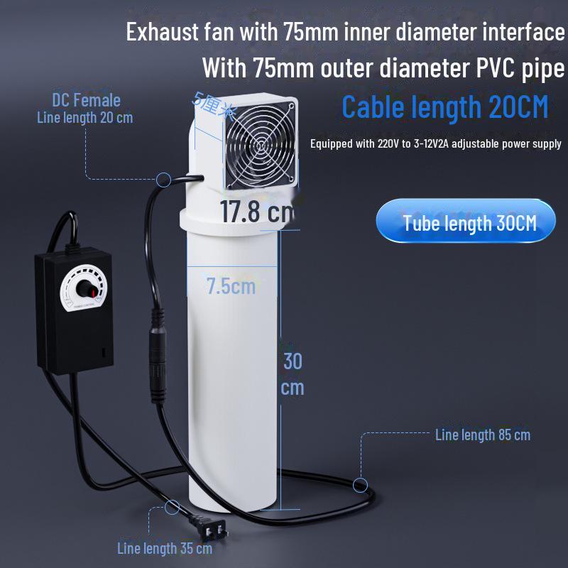 Очиститель воздуха и вентилятор: Установка без перфорации, удаление запахов и формальдегида, насыщение кислородом спален