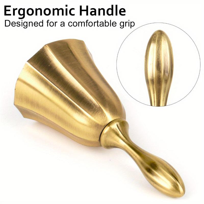 1pc Hand Call Bell Gold Silver Multi-Purpose Bells for Craft Wedding Decoration Alarm School Church Classroom Vintage Bell