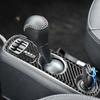 Carbon Fiber Gear Shift Panel Decoration Patch Car Stickers For Mercedes Smart 451 Fortwo Inteior Accessories