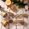 New Gold Christmas Bow Ribbon Atmosphere Layout Elegant Christmas Tree Ribbon DIY Packaging Decoration Ribbon Xmas Gift