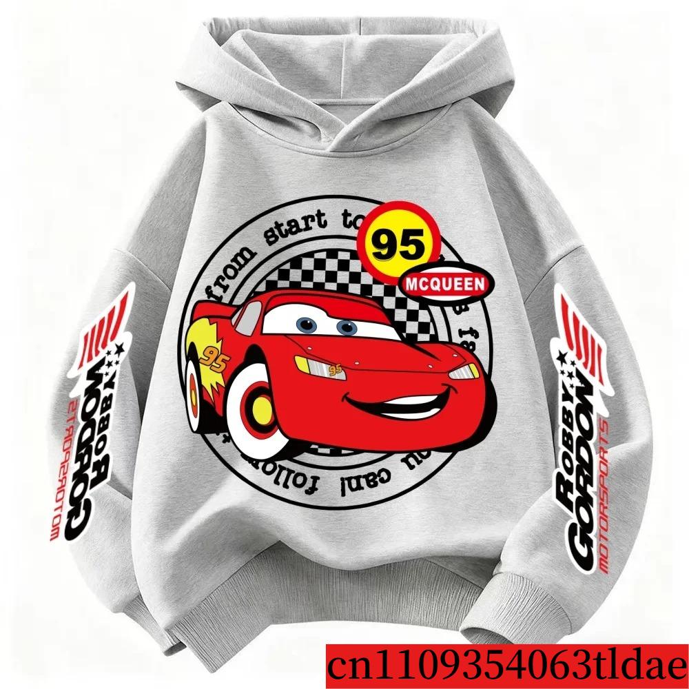 Children's Hoodie with Disney Pixar Cars Lightning McQueen Print, for Boys and Girls, Warm and Casual Sportswear for Daily Use in Autumn and Winter