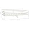 VidaXL Daybed with Drawers 90x200 Cm White Solid Pine Wood 3083680