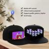 DIY Baseball Cap, USB Rechargeable, Bluetooth Application Programmable LED Scroll Message Display Panel, Hip Hop Hat
