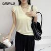 Women's Wool Ice Silk Sleeveless Knitted Bottom Shirt Slim Outer Wear Inner Vest Top