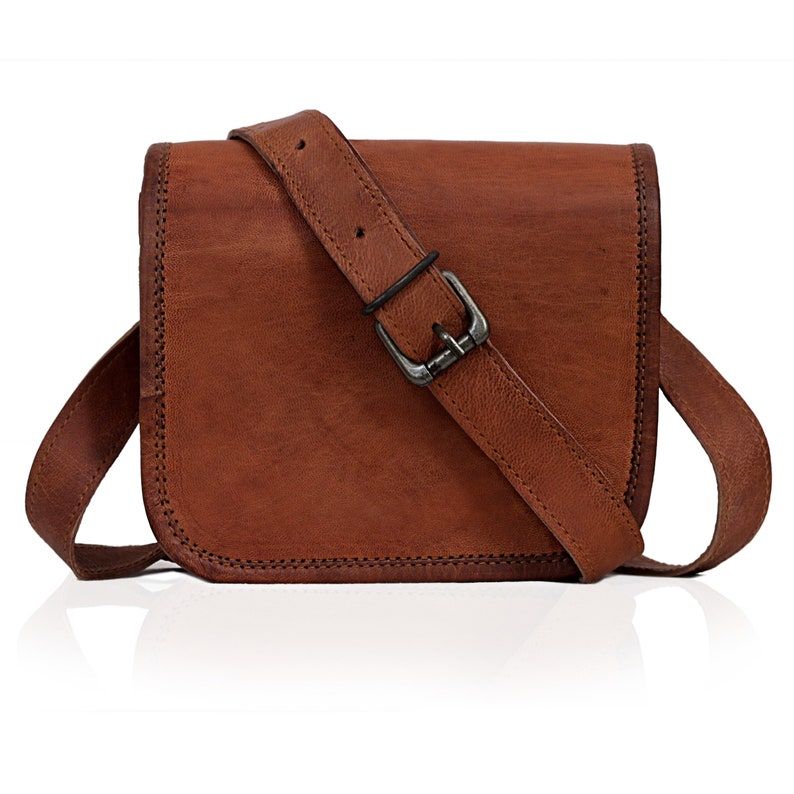 Leather Satchel Small Crossbody Bag Genuine Leather Messenger Shoulder Bag Cross Body Bag for Men and Women Travel Gift Bag Mini Sling Bag