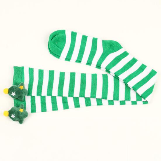 Зимние длинные носки Вязание выше колена Рождественские гольфы на Новый год