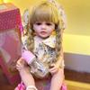 BZDOLL 55 см, полностью силиконовая кукла Reborn для маленьких светлых волос, 22 дюйма, реалистичная кукла для девочек, игрушка-принцесса для малышей Bebe