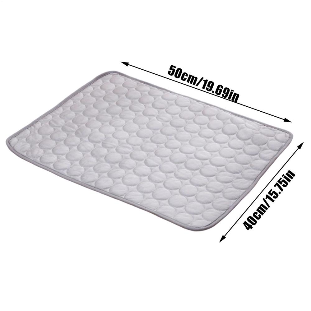 Дышащая охлаждающая подстилка для питомцев 50x40см моющаяся коврик для кошек и собак с эффектом льда летнее портативное охлаждающее одеяло для питомцев для автокресел будок переносок
