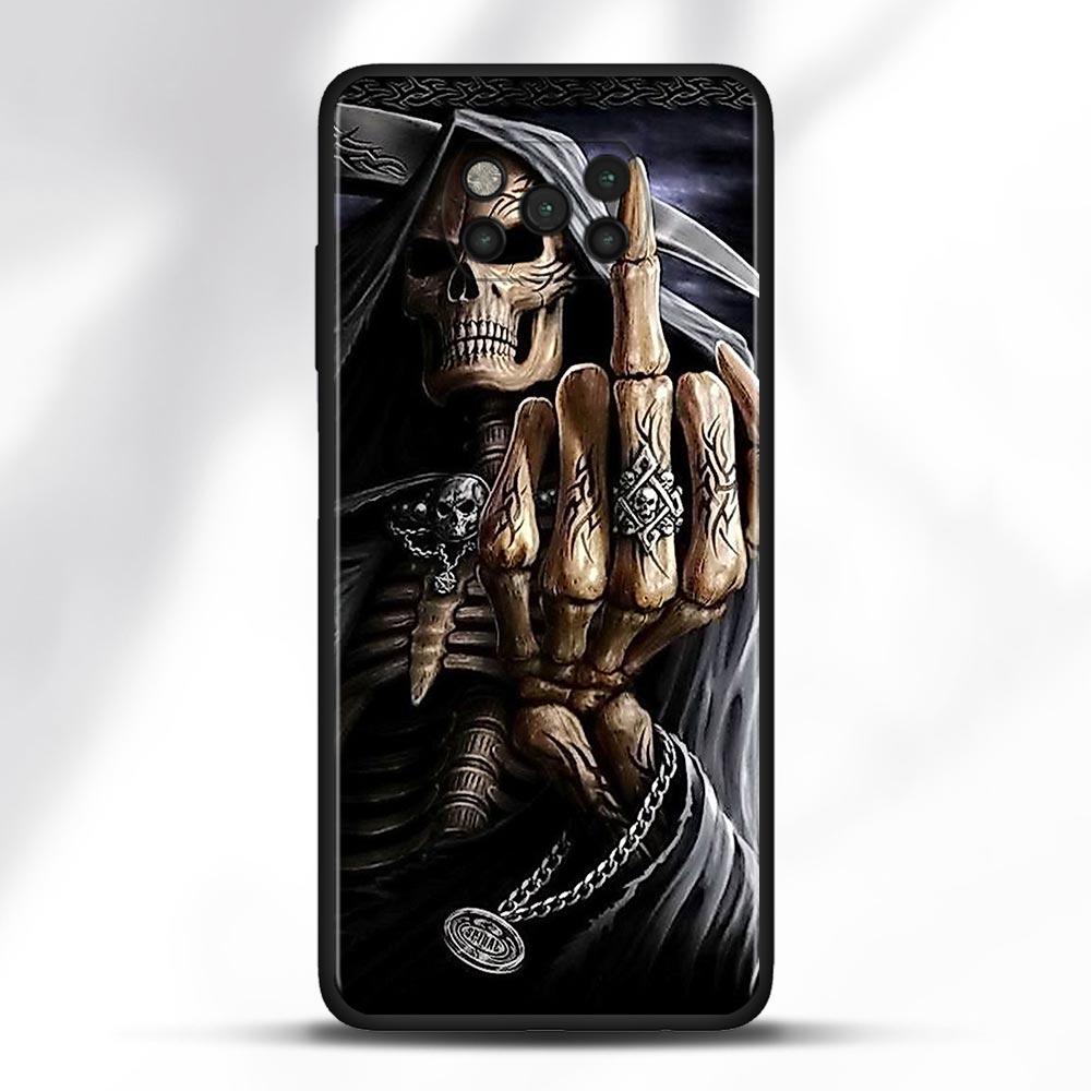Ужасный чехол со скелетом черепа для Mi POCO X3 F3 GT Note 10 Pro Lite, чехол для Poco X3 NFC M3 Pro M3 F3 F1 Caso для Xiaomi CC9 Pro