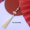 Белый веер-подвеска в древнем стиле для лацкана Ханьфу/Ципао или телефона