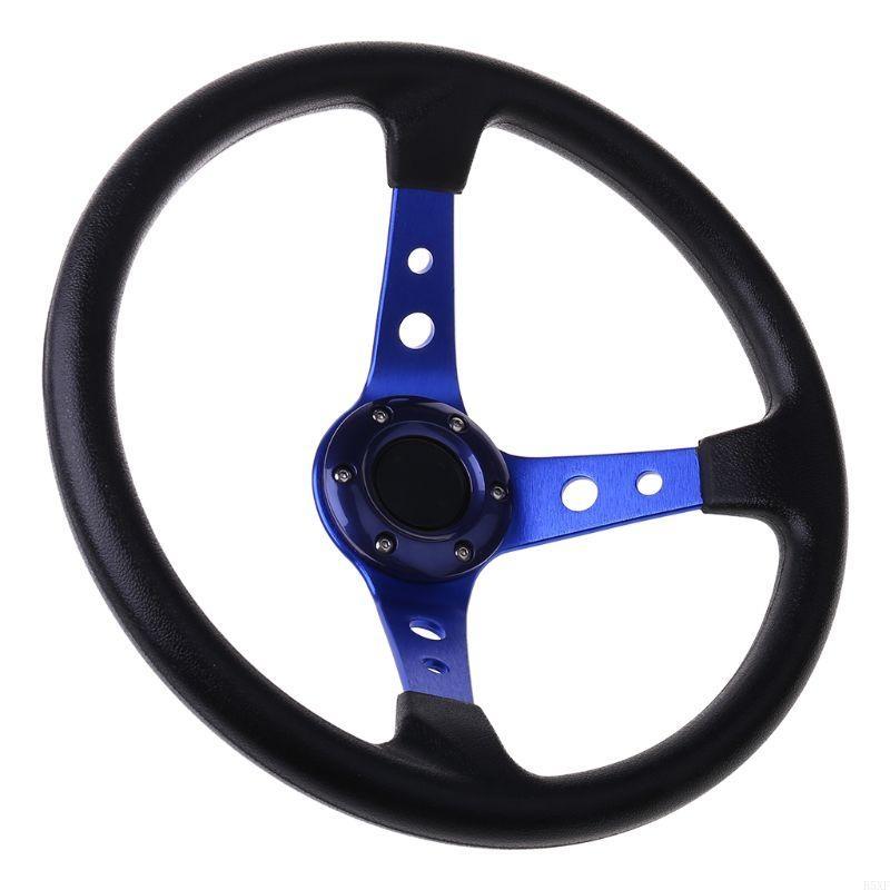 2025 New Car Accessories Sport Steering Wheel Universal 14inch PVC Leather Steering Wheel