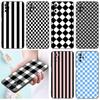 Black White Plaid Zebra Phone Case For Xiaomi Redmi Note 7 8 9 10 Lite 11 11E 11T 12 Pro 11S 4G 10T 5G 8T 9S 10S TPU Black Cover