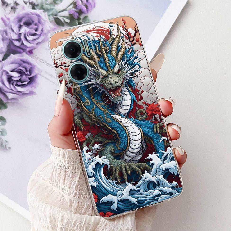 Clear For Redmi 10 5G 2022 Case Cover Luxury Butterfly Love Fashion Flowers Cool Lion Painted Casing 22041219G 22041219NY