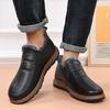 Winter Middle-Aged and Elderly Men's Shoes with Fleece Lining, Thickened Casual Non-Slip Waterproof Slip-On New Comfortable Snow Boots