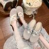 2025 Fashionable Outer Slippers New Cool Slippers Female Mary Jane Hollow Designer Summer Flat Slippers Female
