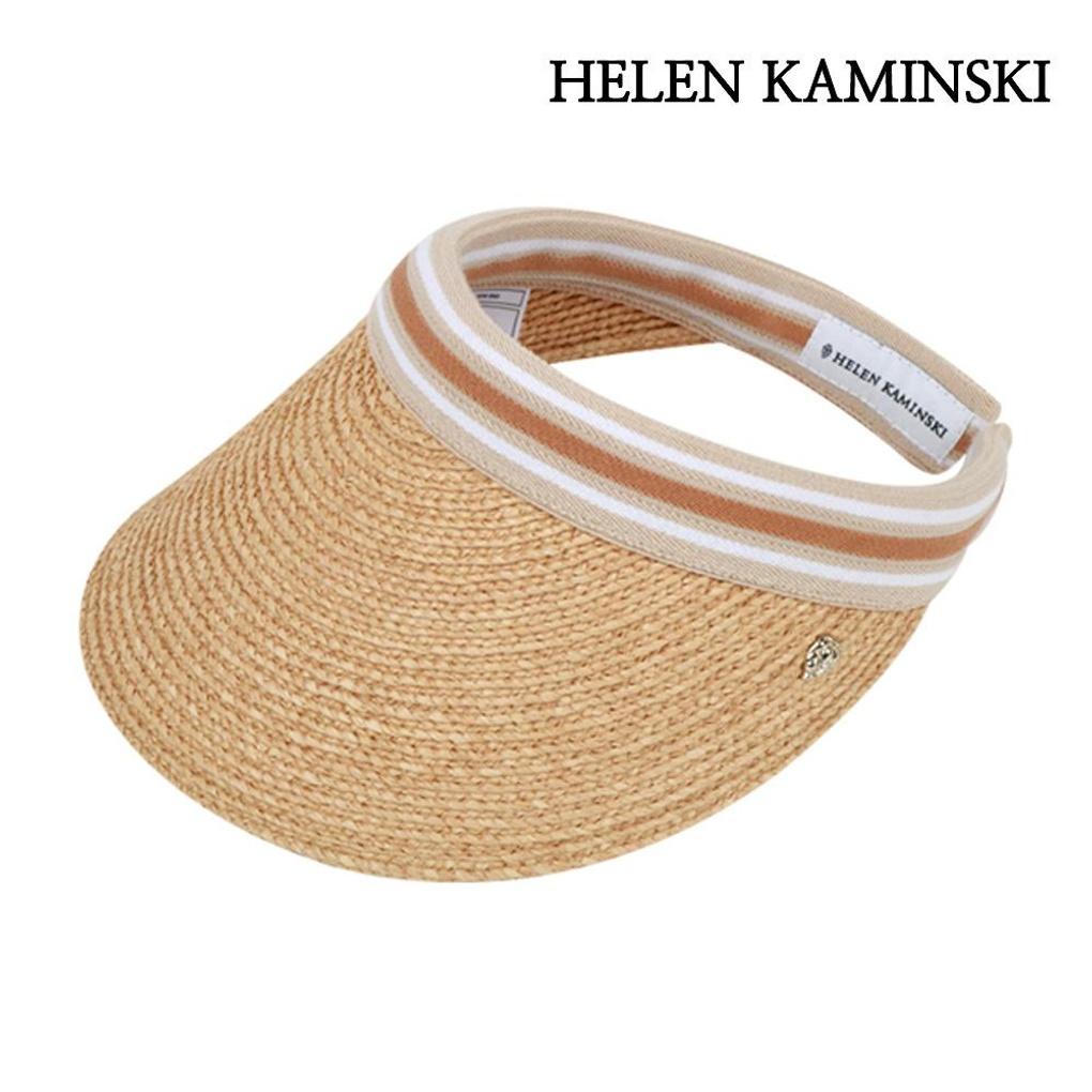 Helen Kaminski Bianca Sun Cap Straw Hat Natural Nougat Visor Hat HAT50265-NTNS