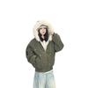 American Style Deconstructed Hooded Padded Jacket Men Women Winter Casual Warm Workwear Coat