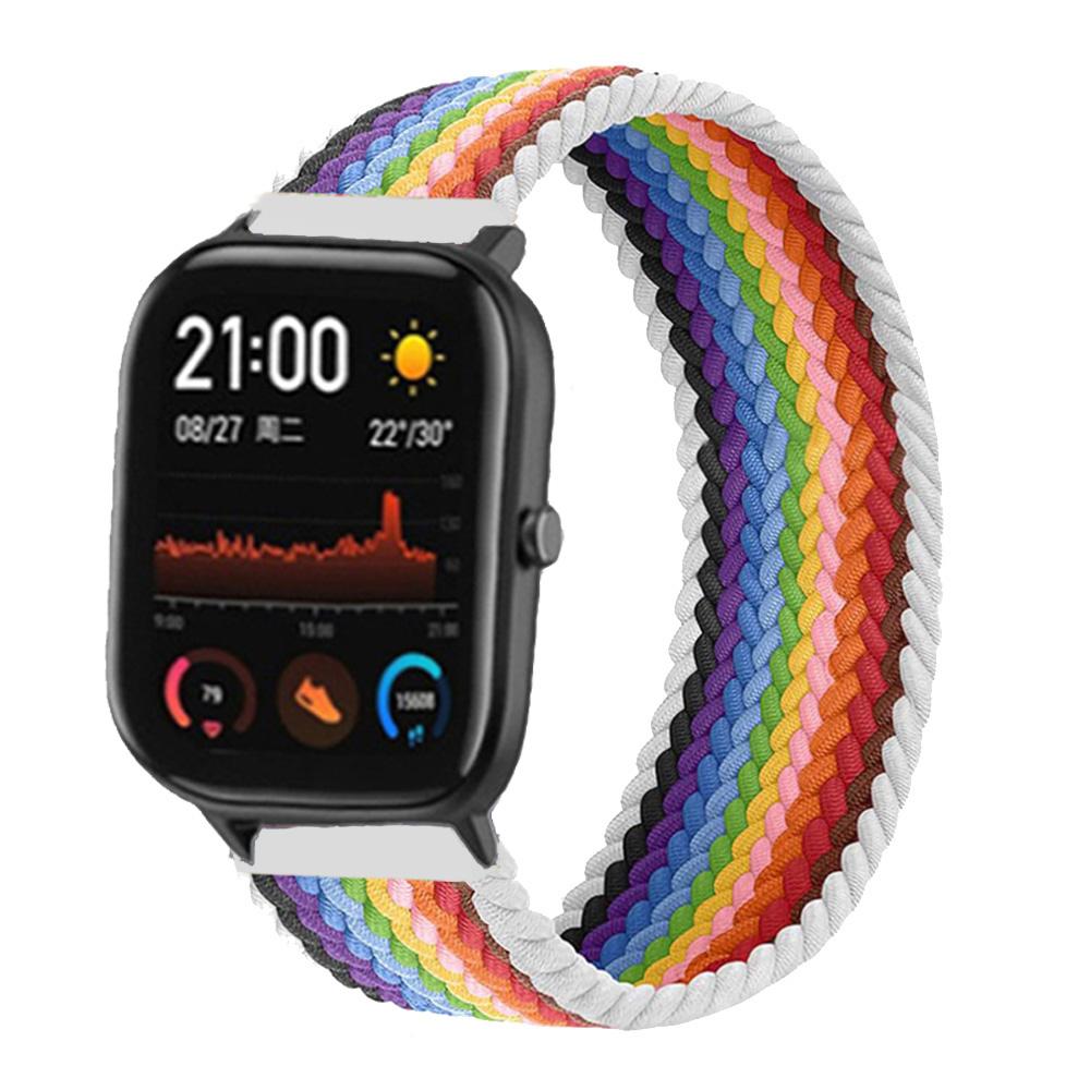 20 мм 22 мм ремешки для часов для Amazfit GTS/4/3/2/2e/GTS2 Mini/GTR 4/3 pro/GTR2/2e/2 Плетеный solo loop Браслет Amazfit bip 6 5 ремешок