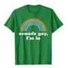 Футболка Sounds Gay I'm In, забавные футболки унисекс, хлопковые топы, футболки в консервативном стиле, каваи, одежда унисекс